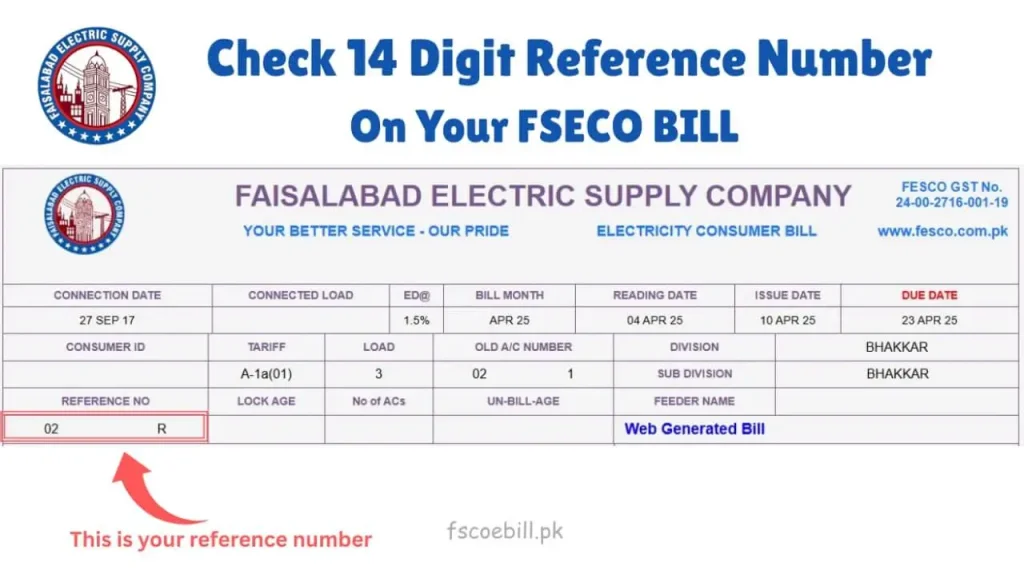 FESCO Refrence Number
